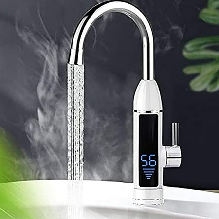 

Electric Water Tap Instantaneous Water Heater Sink Fitting LED Temperature Displ