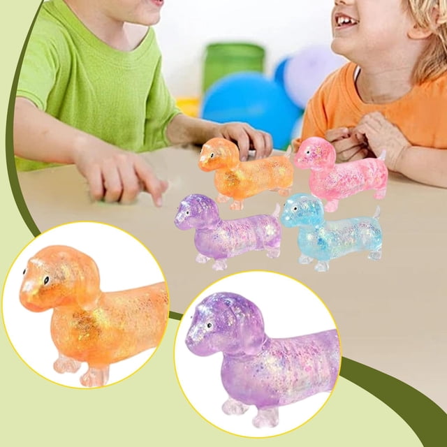 4 juguetes sensoriales con forma de salchicha, juguetes creativos y suaves para niños, regalos novedosos para fiestas de cumpleaños,