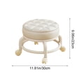 thumbnail image 3 of COM1950s Swivel Stool with Wheels, Plastic Rolling Step Stool for Kitchen, Bathroom, Low Mobile Seat for Multiple Home Use, 3 of 7