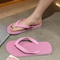 thumbnail image 2 of FRSASU Slim Flip Flops for Women, Flat Shower Slippers for Summer Bathroom Beach Pool, Ultra Lightweight Basic Thongs Soft Shoes Pink, 2 of 7