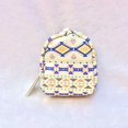 thumbnail image 2 of Mini Backpack Geometrical Print Coin Purse PU Leaher Card Coin Purse Small Key Holder Mini Wallet, 2 of 2
