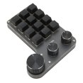 thumbnail image 1 of Mini Macro Mechanical Gaming Keyboard, 12 Keys 3 Knobs One Handed USB PC Keypad, Programmable Shortcut Custom Function,, 1 of 7