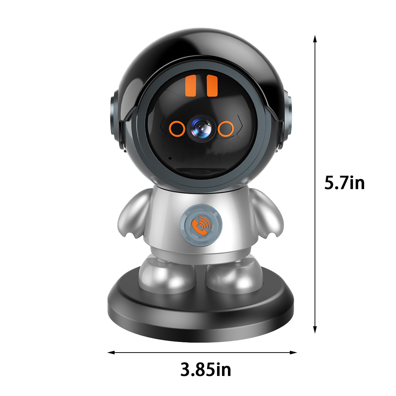 PRINxy Indoor Security Camera,3MP Call Robotman IP Camera Humanoid Detection Home Security for Baby/Pet Monitor with Phone App Black