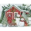 1PC Lang 8-Count Pop Up Snowman's Farmhouse Card