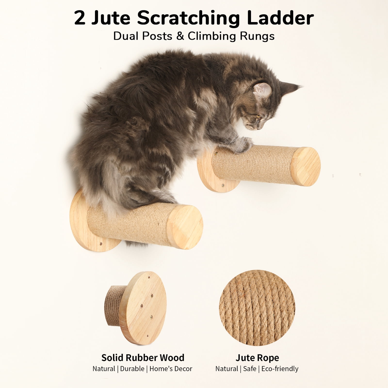 FUKUMARU Cat Shelves Set, 3 Count, Cat Wall Perch with Hammock, up to 30lb