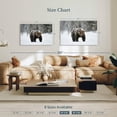 thumbnail image 4 of Elephant Stock Winter Grizzly Bear Wall Art - Horizontal Canvas Wall Art - Living Room Wall Decor - Animal Canvas - Brown And Gray Decor - 45" x 30", 4 of 8