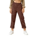 thumbnail image 2 of Girls Capri Pants Summer Trendy Linen Cropped Trouser with Pockets Beach Casual Cruise Fashion Capris Clothes, 2 of 7