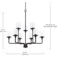 thumbnail image 2 of Capital Lighting 428891-451 Colton 9 Light 38" Wide Chandelier - Black, 2 of 3