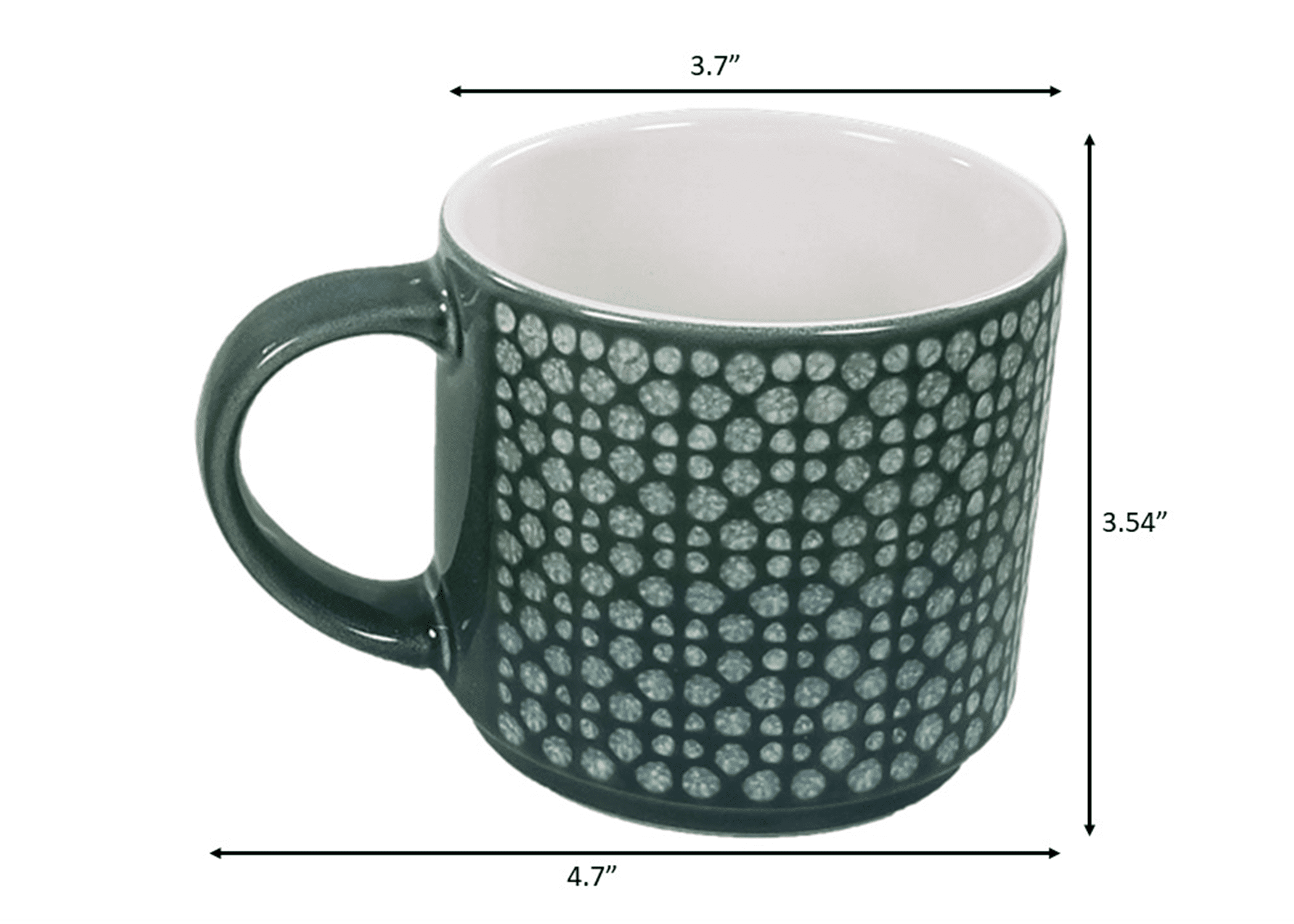 Set 4 tazas de café con soporte de metal 11x14x27cm 260ml - O Faiado da Loba