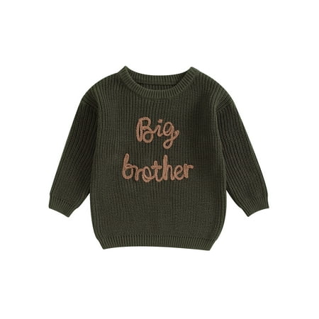 

Hirigin Toddler Boys Knitwear for Autumn featuring Long Sleeve and Letter Embroidery