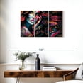 thumbnail image 3 of Elephant Stock Edgy Female Portrait Wall Art - Horizontal Multi Panel Canvas - Bedroom Wall Decor - People Multi Panel - Black And Pink Decor - 33" x 20", 3 of 8