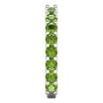 thumbnail image 4 of 1.26 ctw Wedding Band for Women - 14K White Gold Natural Peridot Stackable Eternity Ring, 4 of 6