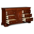 thumbnail image 2 of New Classic Furniture Versailles Solid Wood Engineered Wood Dresser in Cherry, 2 of 13