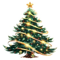 SkyOlla Merry Christmas Santa Decorating Tree Wall Sticker – Vinyl Holiday Decor for Home, Bedroom, Office & Kids Room – Peel & Stick Waterproof | Pack of 2