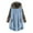 qe Blue, variant on LYXSSBYX Women Long Sleeve Shacket Jacket Hot Sale Clearance Women Plus Size Button Plush Tops Hooded Loose Cardigan Wool Coat Winter Jacket
