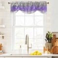 thumbnail image 3 of Tie Up Valance Curtain for Kitchen, Abstract Purple Grey Graffiti Rod Pocket Short Curtains Adjustable Tie-Up Shade Valances, Modern Minimalist Art Window Treatment for Bathroom Living Room Bedroom, 3 of 9