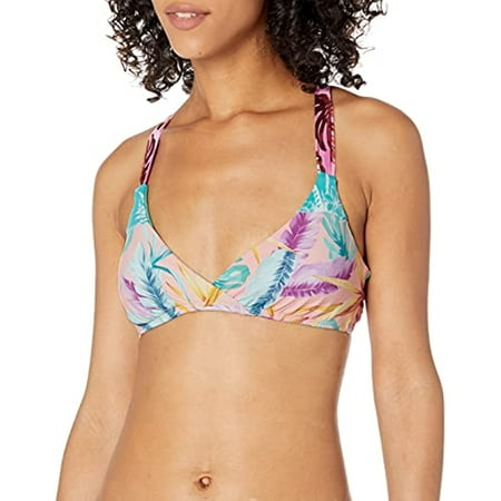 $48 Bar 3 Standard Surplice Over The Shoulder Bralette Bikini Top Size Large