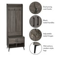 thumbnail image 5 of RiverRidge Woodbury Hall Tree with Entryway Bench, Shoe Storage, Coat Hooks & Cubby Storage - Weathered Woodgrain, 5 of 15