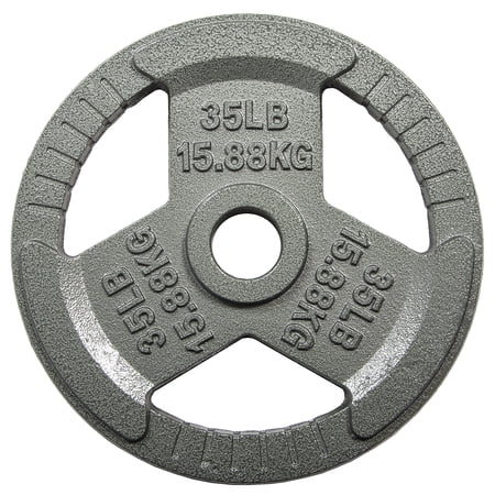 BalanceFrom Cast Iron Olympic 2-Inch Grip Plate Weight Plate for Strength Training, Weightlifting and Crossfit, Single