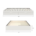 thumbnail image 7 of Nexera Hunter Queen Size 2-Drawer Storage Bed Frame, White, 7 of 7