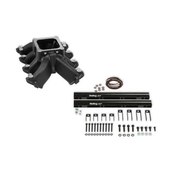 Holley 300-294BK Single Plane EFI 4500 Split-Design Race Intake Manifold- GM LS1/LS2/LS6