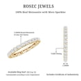 thumbnail image 6 of Rosec Jewels Certified Moissanite Full Eternity Ring for Women - D-VS1 Quality - Moissanite Wedding Band Ring with Jewelry Box, 14K Yellow Gold, US 9.00, 6 of 7