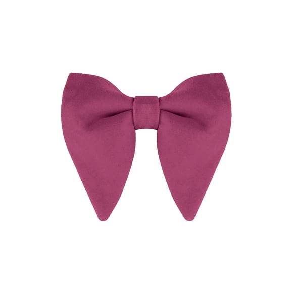 INSPIRAR CHIC Corbatas de moño de terciopelo unisex preatadas, corbatas formales de color sólido, accesorios de cuello en rojo rosa