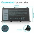 thumbnail image 5 of Battery For Dell Inspiron 15 5576 5577 7566 7567 7557 7559 357F9 Payment 1 71JF4, 5 of 6