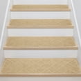 thumbnail image 2 of Stair Treads for Wooden Steps Indoor, 15 Pack 8" X 30" Non Slip Carpet Stair Treads with Reusable Adhesive for Kids Elders and Dogs, Surface Polyester TPR Backing Stair Runner Rugs, Beige, 2 of 8