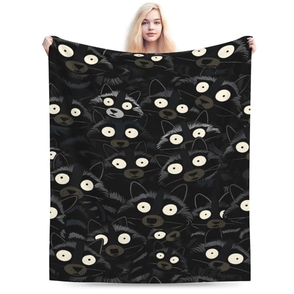 Raccoon Blanket Animal Lover Gifts for Adults – Ultra Soft Plush Throw Blanket for Bed, Couch, Camping 50x40