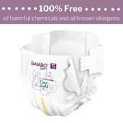 Bambo Nature Overnight Diapers, Eco-Friendly Disposable Baby Diapers - Size 5, 27-40 lbs, 22 Count, 8 Packs, 176 Total