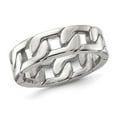 thumbnail image 1 of Mens Stainless Steel Polished Chain Link Band Ring (7mm), 1 of 4