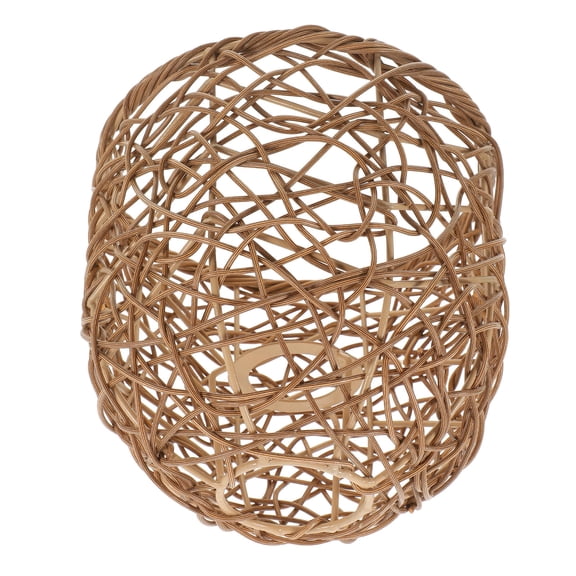 HOMEMAXS Farmhouse Kitchen Pendant Lampshade Boho Rattan Lampshade Woven Light Shade Plastic Lamp Shade Cover Small Hanging Lamp Shade Replacement