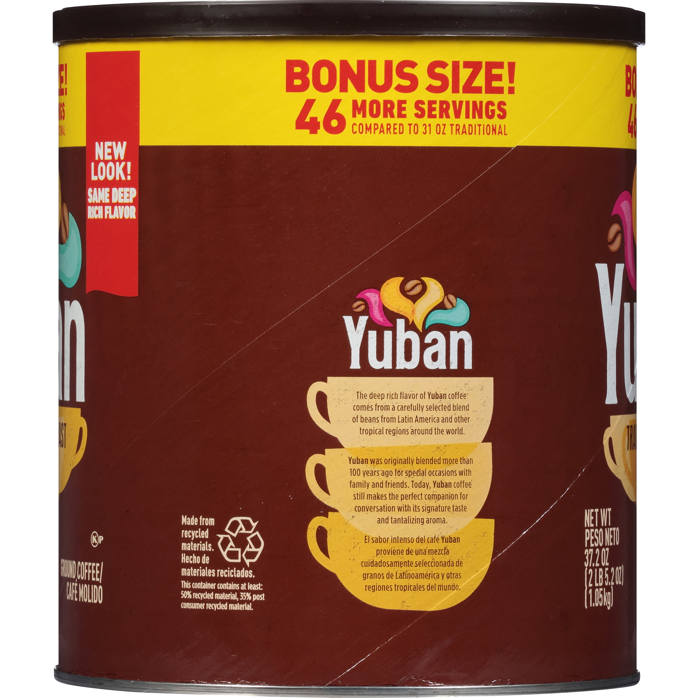 Yuban Traditional Roast Medium Roast Ground Coffee Bonus Size, 37.2 oz Canister