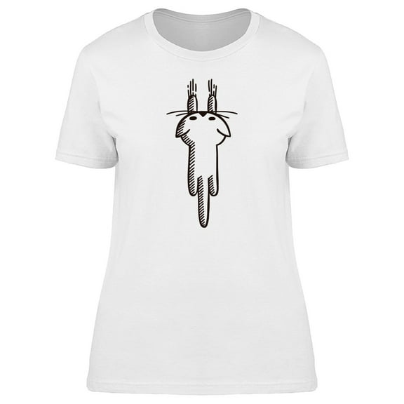 Cool Funny Kitten Scratching T-Shirt Women -Image by Shutterstock, Female 3X-Large