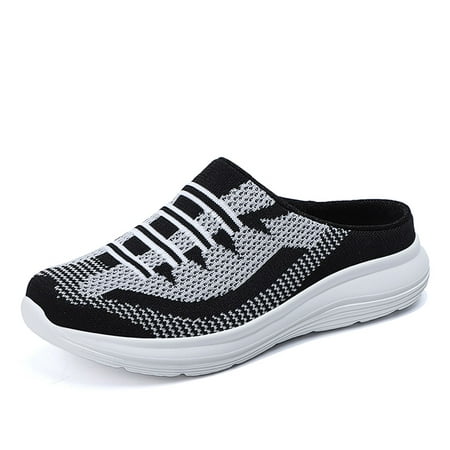 

Sehao Fashion Women s Casual Shoes Breathable Slip-on Wedges Outdoor Leisure Sneakers Cloth Black 6.5-7 US (Wide Widths Available)