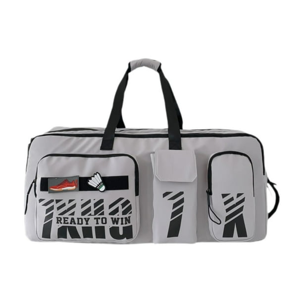 Bolsa de bádminton, bolsa para raqueta de tenis, bolsa de transporte portátil e impermeable para raquetas. Gris