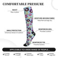 thumbnail image 3 of Lsque Donuts Pattern Sport Compression Socks for Men & Women 15-20 mmHg Knee High Nurse Pregnant Running Medical and Travel Athletic, 3 of 6