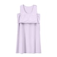 thumbnail image 6 of ylioge Sleeveless Nightgowns for Women Built in Bras Crewneck Sleepshirts Womens Casual Solid Color Loose Pullover Homewear Nightgown Pajama Dresses, 6 of 6