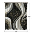 thumbnail image 5 of Black White Marble Gold Line Pattern Shower Curtain 72"x84" ,Bathroom Decorative Shower Curtains Set with 12 Hooks,Modern Waterproof Washable Shower Curtain, 5 of 6