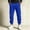Blue, variant on Bnwani Men Pants, Casual Multi Pocket Drawstring Elastic Waist Solid Color Sports Pants