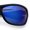 Matte Black - Blue Mirror, variant on Mens Choppers Flaming Arm 90s Wrap Biker Manly Plastic Sunglasses Matte Black - Blue Mirror