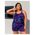 thumbnail image 2 of Plus Size Swim Romper Modest Swimsuits for Women One Piece Bathing Suit Shorts Swim Suit with Pockets, 2 of 5