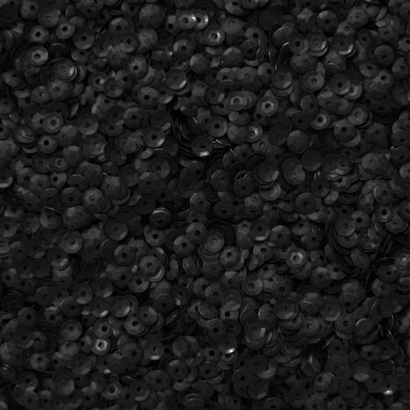 Black Cup Sequins 4mm Matte Silk Frost Made in USA