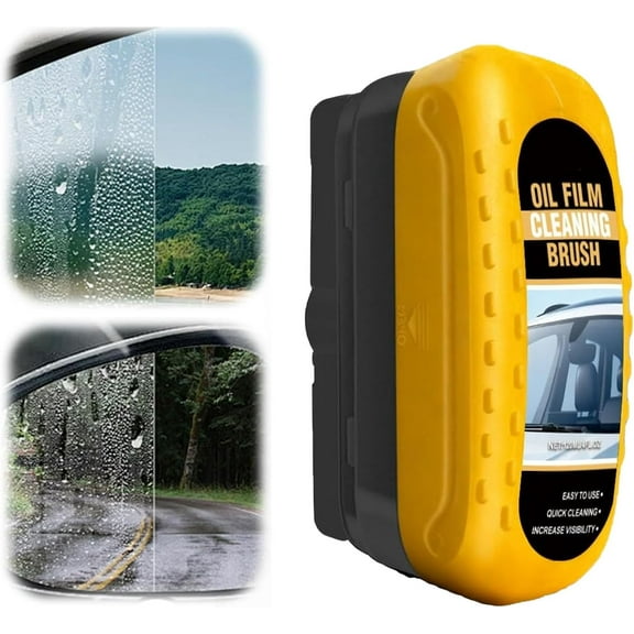 Upgraded 3.0 Windshield Oil Film Remover, Anti-Fog Glass Cleaner & Universal Wipe Board for Car Windows, Multi-Use Cleaning Tool