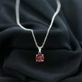 thumbnail image 3 of Rosec Jewels Real Garnet Solitaire Pendant for Women (2.25 CT, AAA Quality), 925 Sterling Silver, 3 of 8
