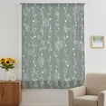 thumbnail image 3 of Sage Green Sheer Curtains 54 Inches Long, Vintage Minimalist Lines Abstract Art Light Filering Curtains, Breathable Simi Curtain Privacy Drapes for Kitchen Bathroom Nursery Small Window Treatment, 3 of 9
