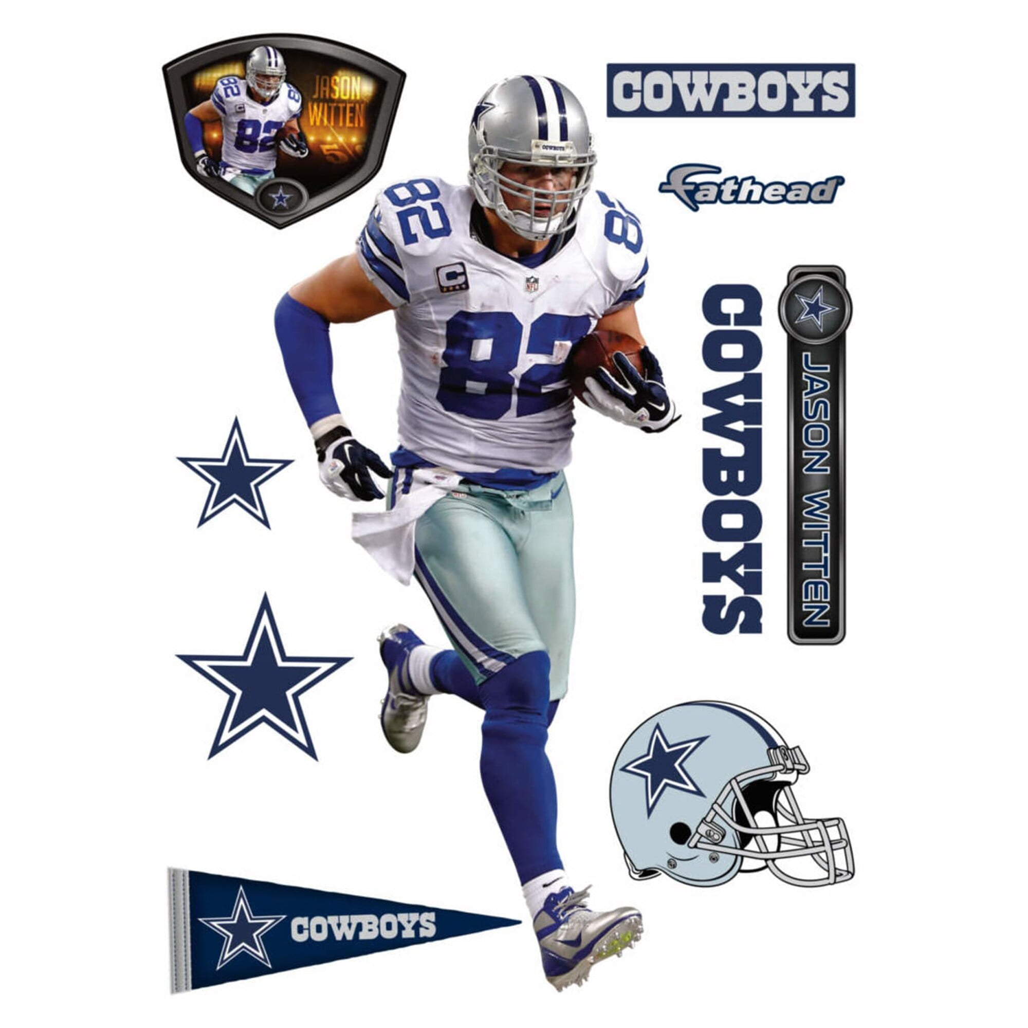 Jason Witten Dallas Cowboys Fathead 10Pack LifeSize Removable Wall Decal
