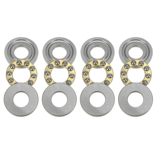 Unique Bargains F8-19M Roulements à Billes Miniatures 8x19x7 mm en Acier Chromé avec Rondelles, Lot de 4