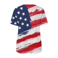 thumbnail image 5 of Dyegold Summer Tops for Women 2023 Trendy, Summer Tops for Women USA Star Stripes Fourth July Tshirts Half Zip V Neck Short Sleeve Blouse American Flag ​Tunics, 5 of 5